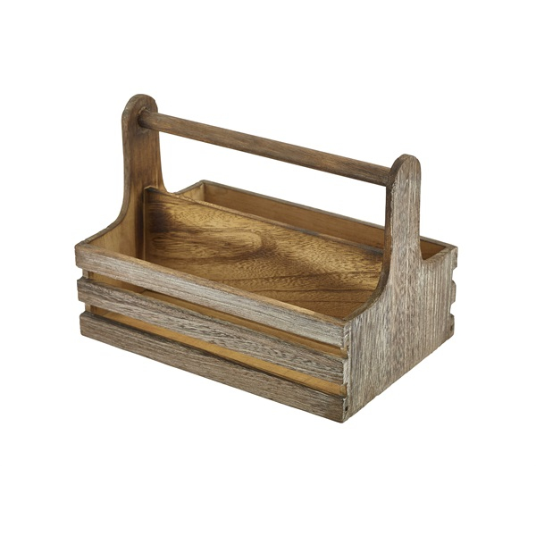 Rustic Wooden Table Caddy - SKU: RWTC