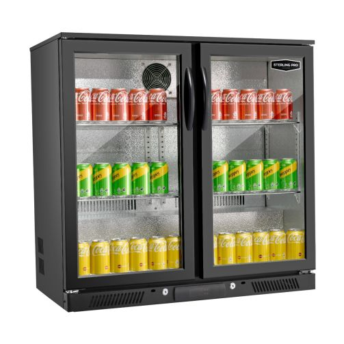 Sterling Pro Hinged Double Door Bottle Cooler, 180 x 330ml Bottles