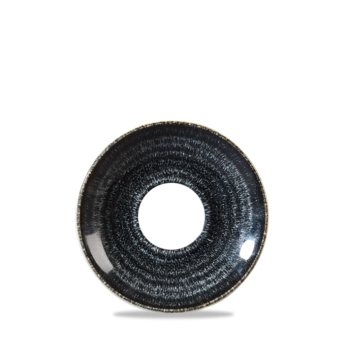Studio Prints Charcoal Black  Cappuccino Saucer 6.25" Box 12