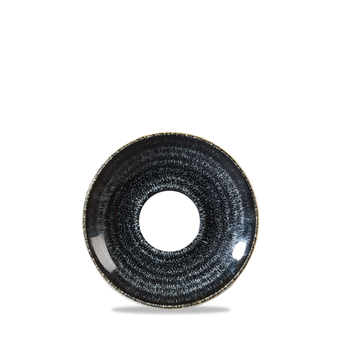 Studio Prints Charcoal Black  Espresso Saucer 4.5" Box 12