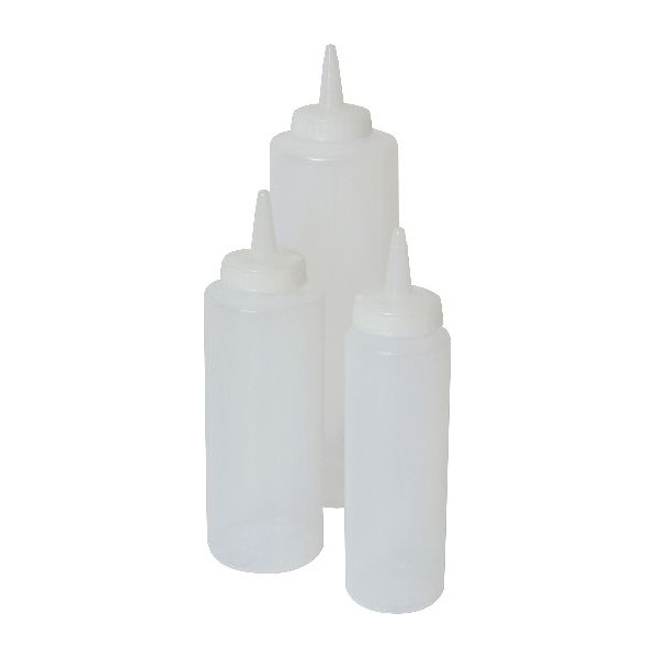 Genware Squeeze Bottle Clear 12oz/35cl - SKU: SQB12C