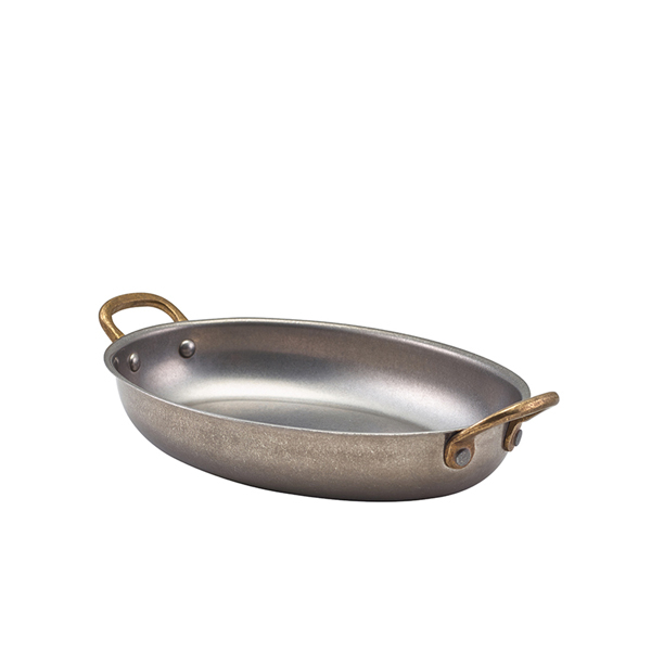 GenWare Vintage Steel Oval Dish 20.75 x 15.75cm - SKU: SSD21V