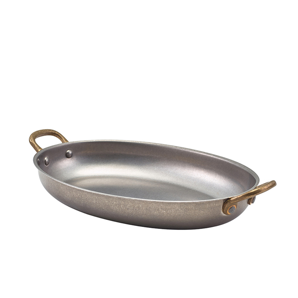 GenWare Vintage Steel Oval Dish 24.5 x 17.5cm - SKU: SSD24V
