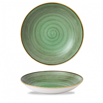 Stonecast Samphire Green Coupe Pasta Bowl 12" Box 6