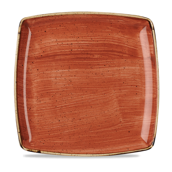 Stonecast Orange  Deep Square Plate 10.25" Box 6