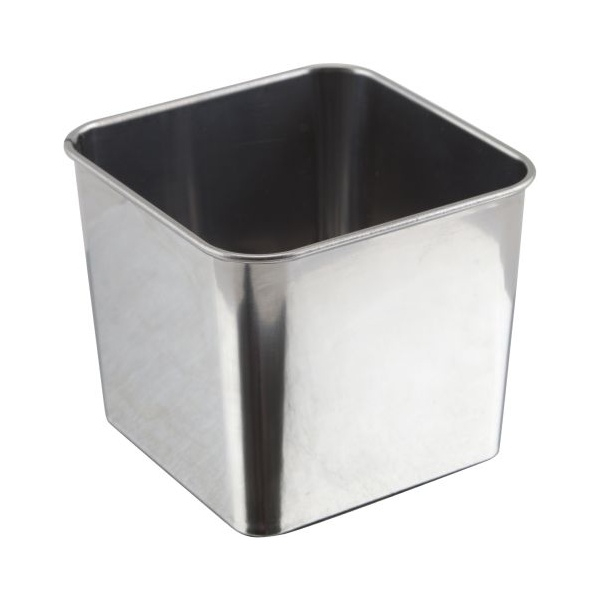 Stainless Steel Square Tub 8 x 8 x 6cm - SKU: SSQ8