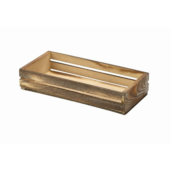 Wooden Crate Dark Rustic Finish 25 x 12 x 5cm - SKU: TR215
