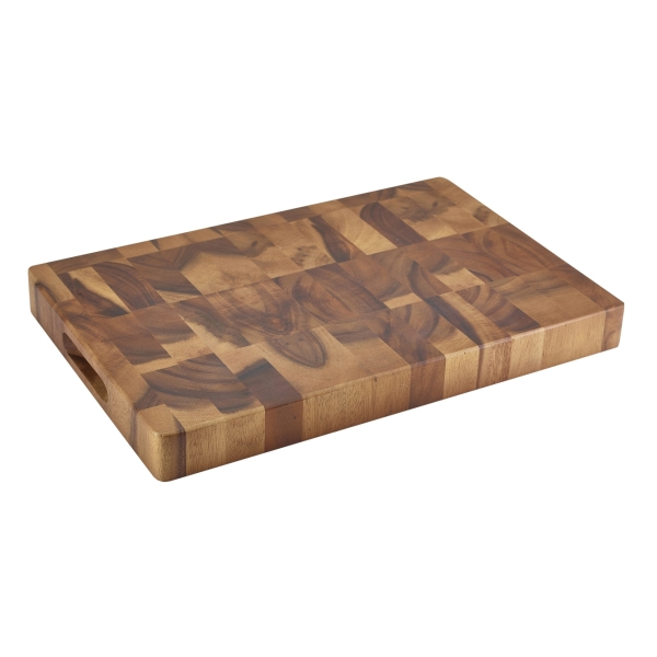 Acacia Wood End Grain Chopping Board 18 x 12 x 1.75" - SKU: WD1812