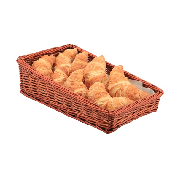 Wicker Display Basket 40X25X12cm - 6cm Front - SKU: WDB-4025S