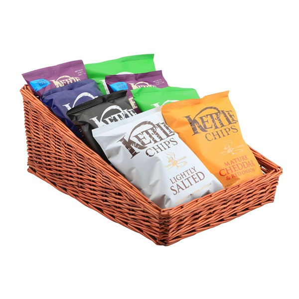 Wicker Display Basket 46X36X20cm - 7cm Front - SKU: WDB-4636S