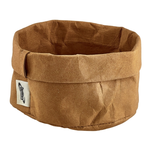 Brown Washable Paper Bag 13 Dia x 10cm (H) - SKU: WPB-13