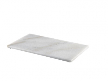 White Marble Platter 32x18cm GN 1/3 - SKU: MBL-3218W