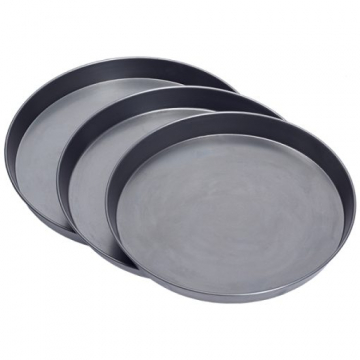 Black Iron Deep Pan Pizza Pans – 1″ Deep