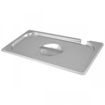 St/St Gastronorm Pan Notched Lid 1/4 - SKU: GN14-NLID