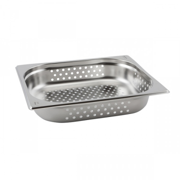 Perforated St/St Gastronorm Pan 1/2 - 100mm Deep - SKU: GNP12-100