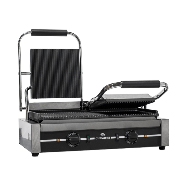 Chefmaster Double Contact Grill - Ribbed - SKU: HEA789