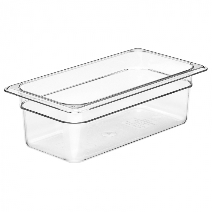 1/3 -Polycarbonate GN Pan 100mm Clear - SKU: PC13-100