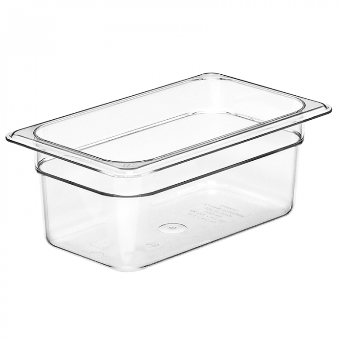 1/4 -Polycarbonate GN Pan 100mm Clear - SKU: PC14-100