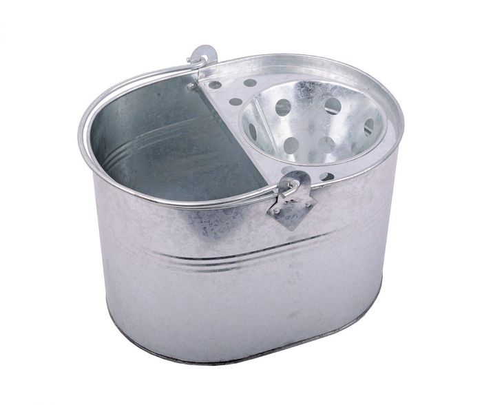 13 litre Galvanised Bucket with Wringer - SKU: 101474