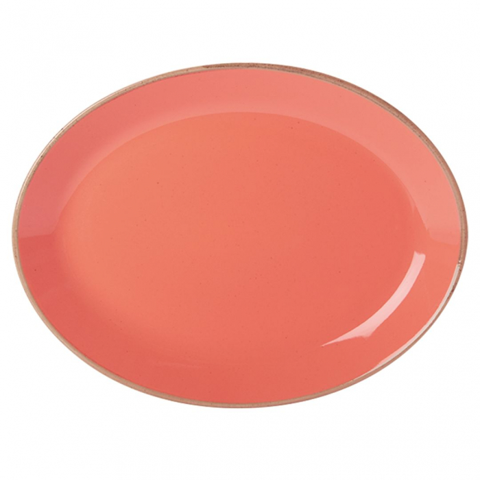 Coral Oval Plate 30cm/12" Box of 6