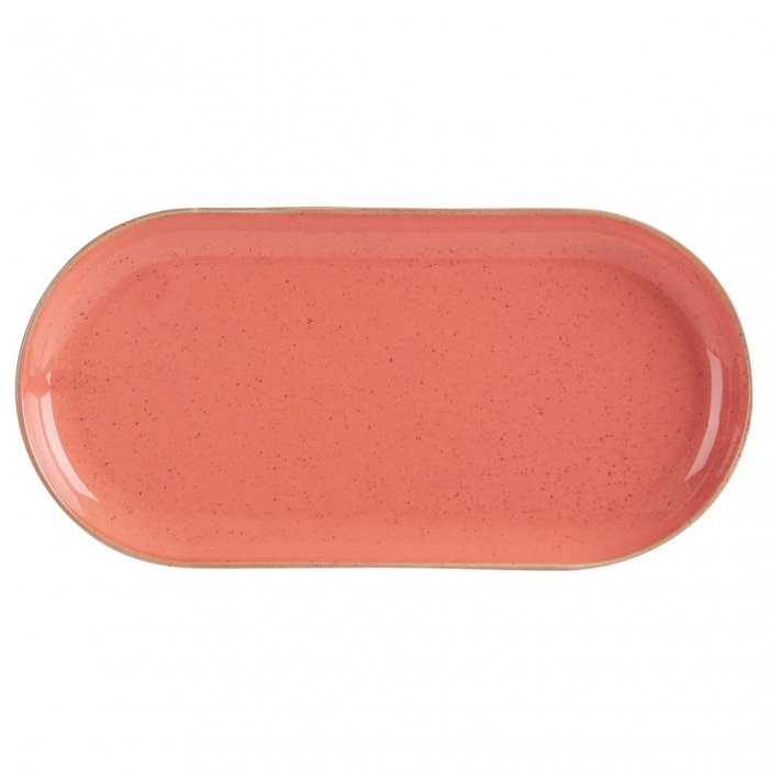 Coral Narrow Oval Plate 30cm Box of 6