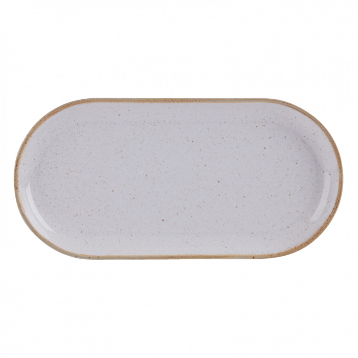 Stone Narrow Oval Plate 32x20cm/12.5x8" Box of 6