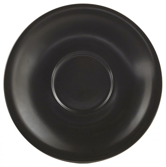 Matt Black Porcelain Saucer 12cm - SKU: 182112MBK