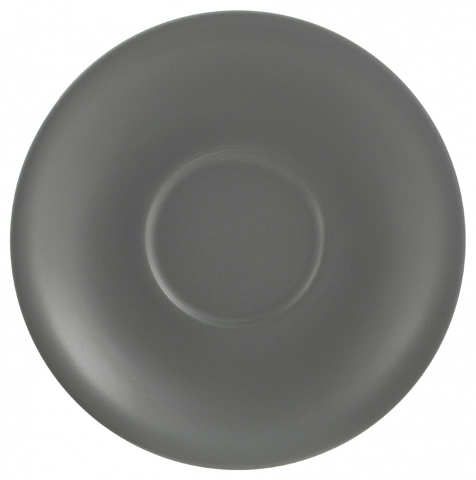 Matt Grey Porcelain Saucer 12cm - SKU: 182112MG