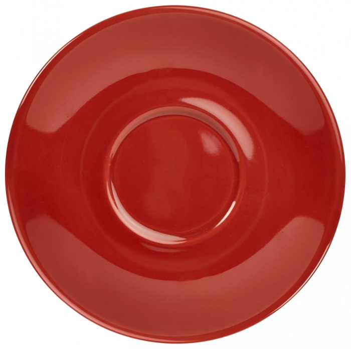 Genware Porcelain Red Saucer 13.5cm/5.25" - SKU: 182113R