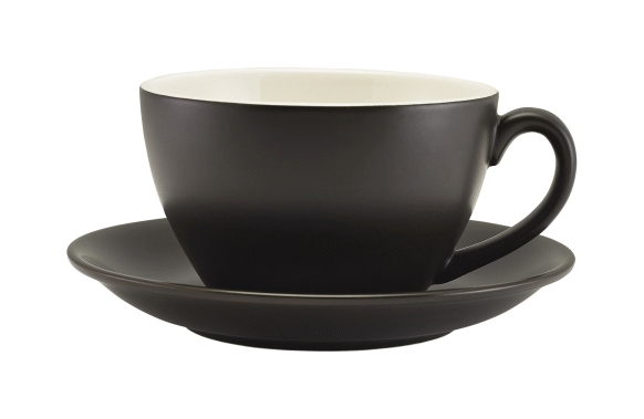 Matt Black Porcelain Saucer 16cm - SKU: 182115MBK