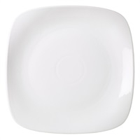 Genware Porcelain Rounded Square Plate 25cm/9.75" - SKU: 184525