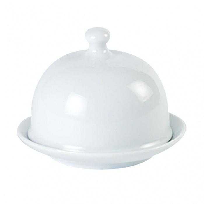 Round Covered Butter Dish 9x6.5cm/3.5"x2.5" - SKU: P220809