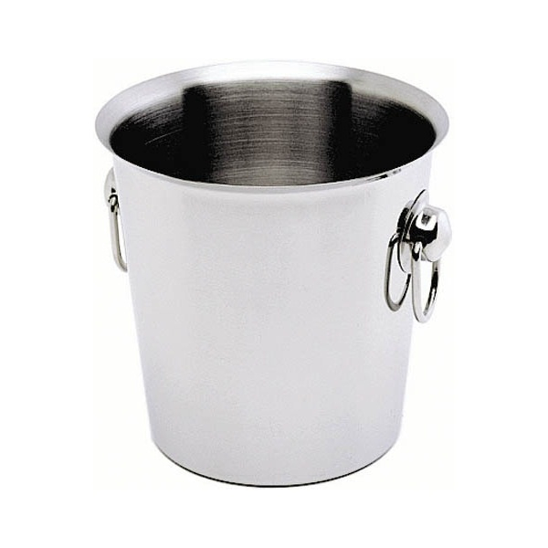 S/St.Wine Bucket With Ring Handles - SKU: 26203