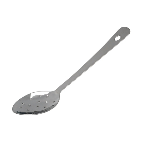 S/St.Perforated Spoon 10" With Hanging Hole - SKU: 300110