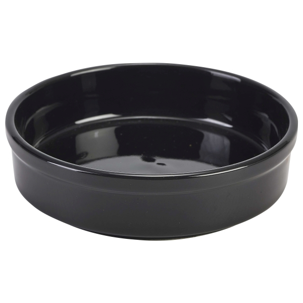 Genware Porcelain Black Round Dish 13cm/5" - SKU: 305613BK