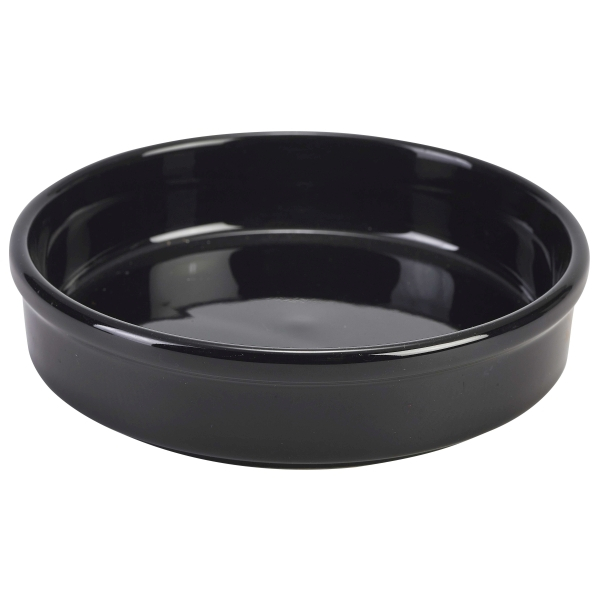 Genware Porcelain Black Round Dish 14.5cm/5.75" - SKU: 305615BK