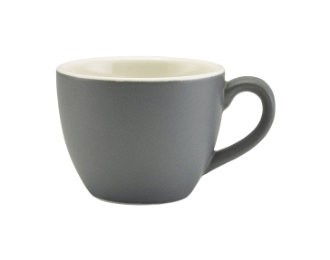 Matt Grey Porcelain Bowl Shaped Cup 9cl/3oz - SKU: 312109MG