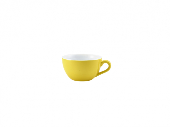 Genware Porcelain Yellow Bowl Shaped Cup 17.5cl/6oz - SKU: 322118Y