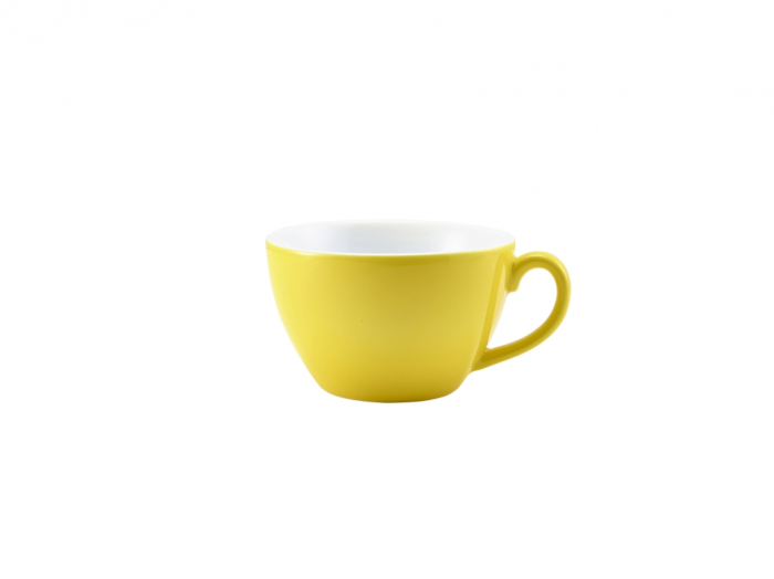 Genware Porcelain Yellow Bowl Shaped Cup 34cl/12oz - SKU: 322134Y