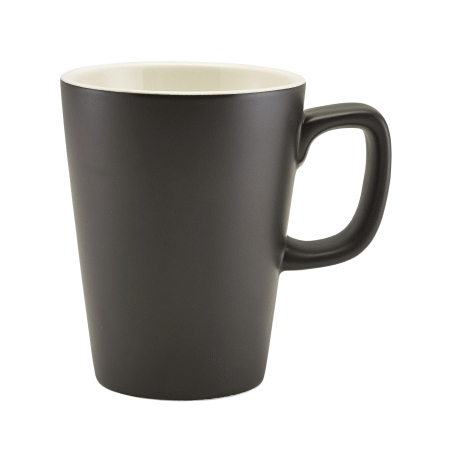 Matt Black Porcelain Latte Mug 34cl/12oz - SKU: 322135MBK