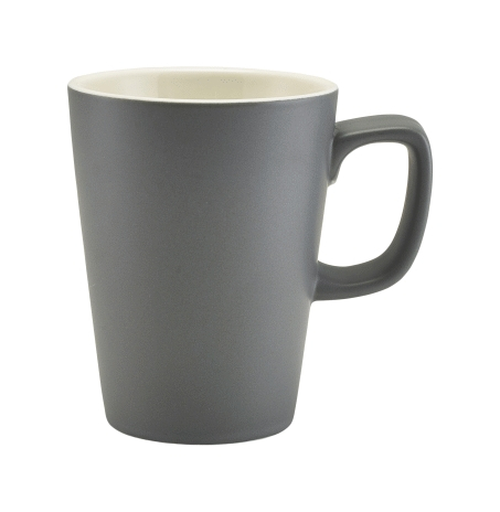 Matt Grey Porcelain Latte Mug 34cl/12oz - SKU: 322135MG