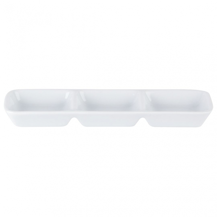 Three Division Dip Tray 20x6.5cm/ 7.75"x2.5" - SKU: P358120