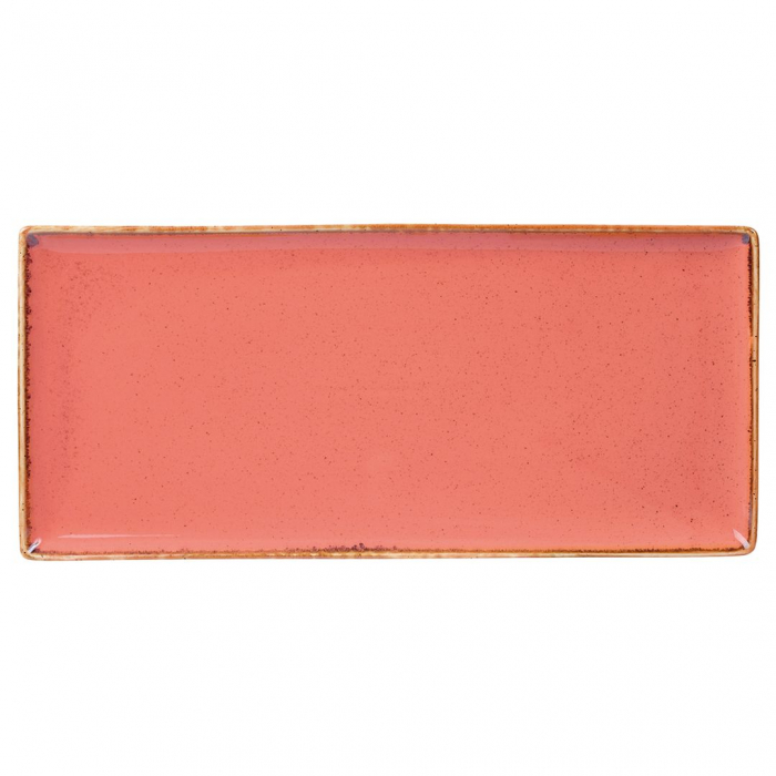 Coral Rectangular Platter 35x15.5cm/13.75"x6" Box of 6