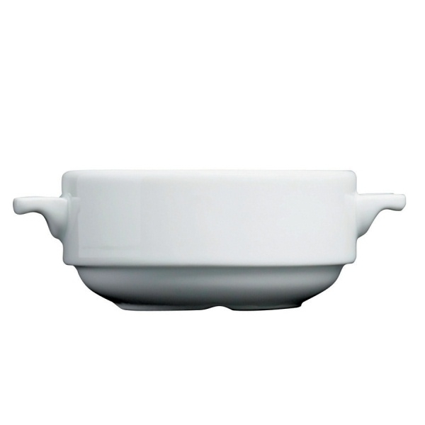 Genware Porcelain Lugged Soup Bowl 25cl/8.75oz - SKU: 360211