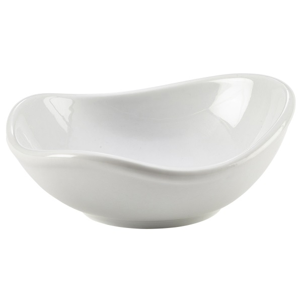 Genware Porcelain Organic Triangular Bowl 12.7cm/5" - SKU: 361113