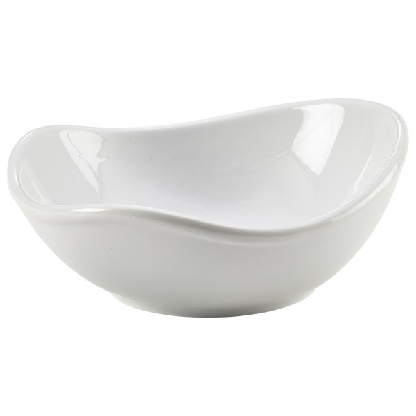 Genware Porcelain Organic Triangular Bowl 15cm/6" - SKU: 361115