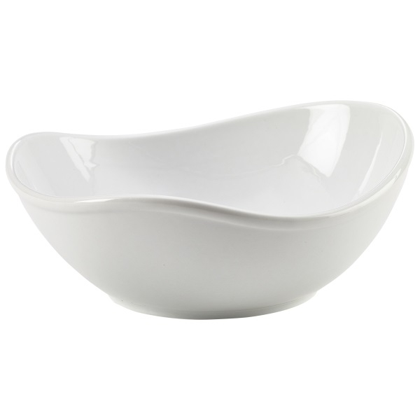 Genware Porcelain Organic Triangular Bowl 21cm/8.25" - SKU: 361121