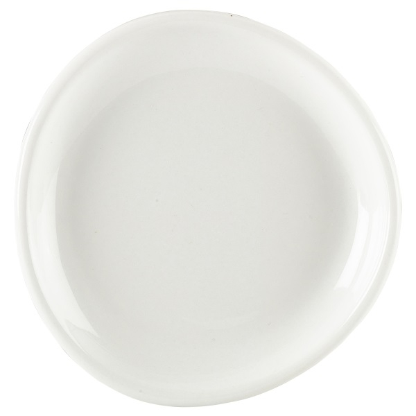 Genware Porcelain Organic Triangular Plate 15.8 x 15.3cm - SKU: 361516