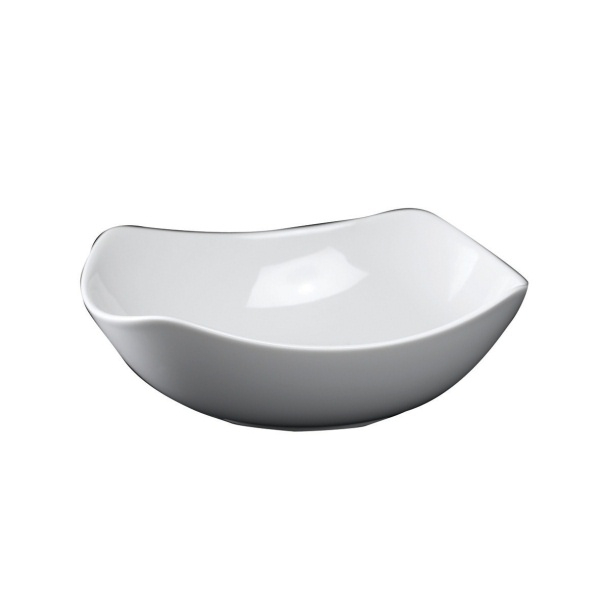 Genware Porcelain Rounded Square Bowl 17cm/6.5" - SKU: 364417