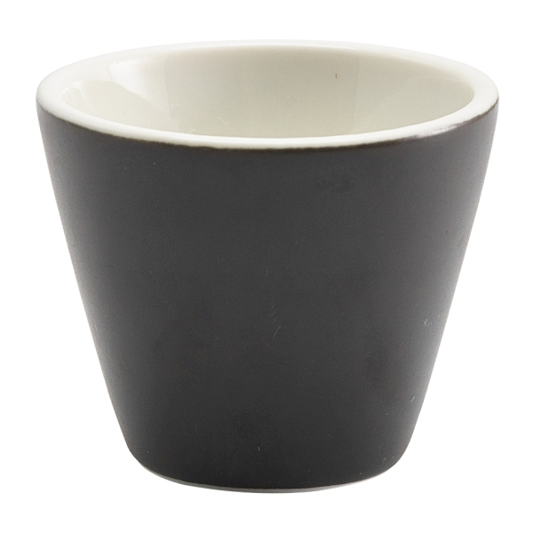 Genware Porcelain Matt Black Conical Bowl 6cm/2.25" - SKU: 369006MBK